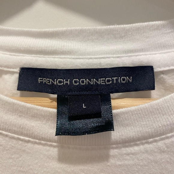 French connection puff sleeve top -Size L - Picture 2 of 3